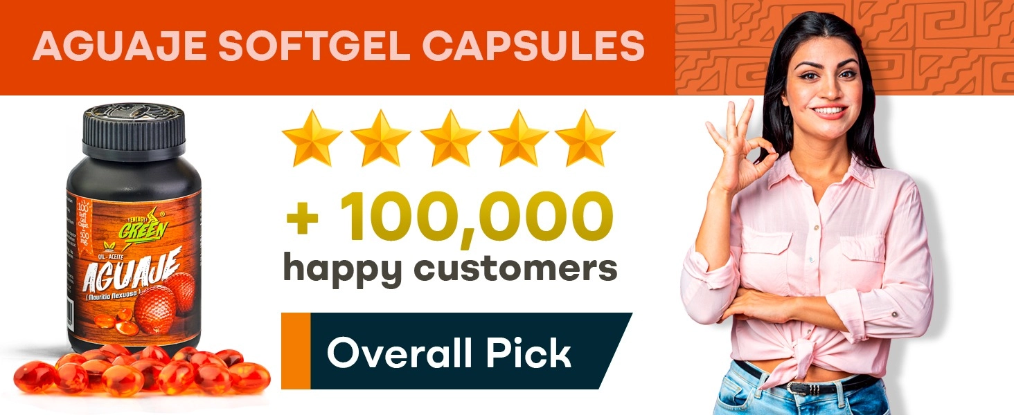 +100,000 happy customers · Overall Pick — Aguaje Softgel